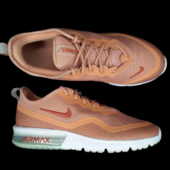 Nike Air Max Sequent 4.5 Sneakers Size 8.5 Rose Gold Dusty Peach BQ8824 600 - Picture 1 of 10